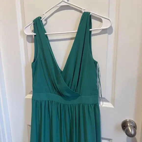 * Badgley Mischka Emerald Green Sleeveless Maxi Dress Size 6 - Picture 5 of 5